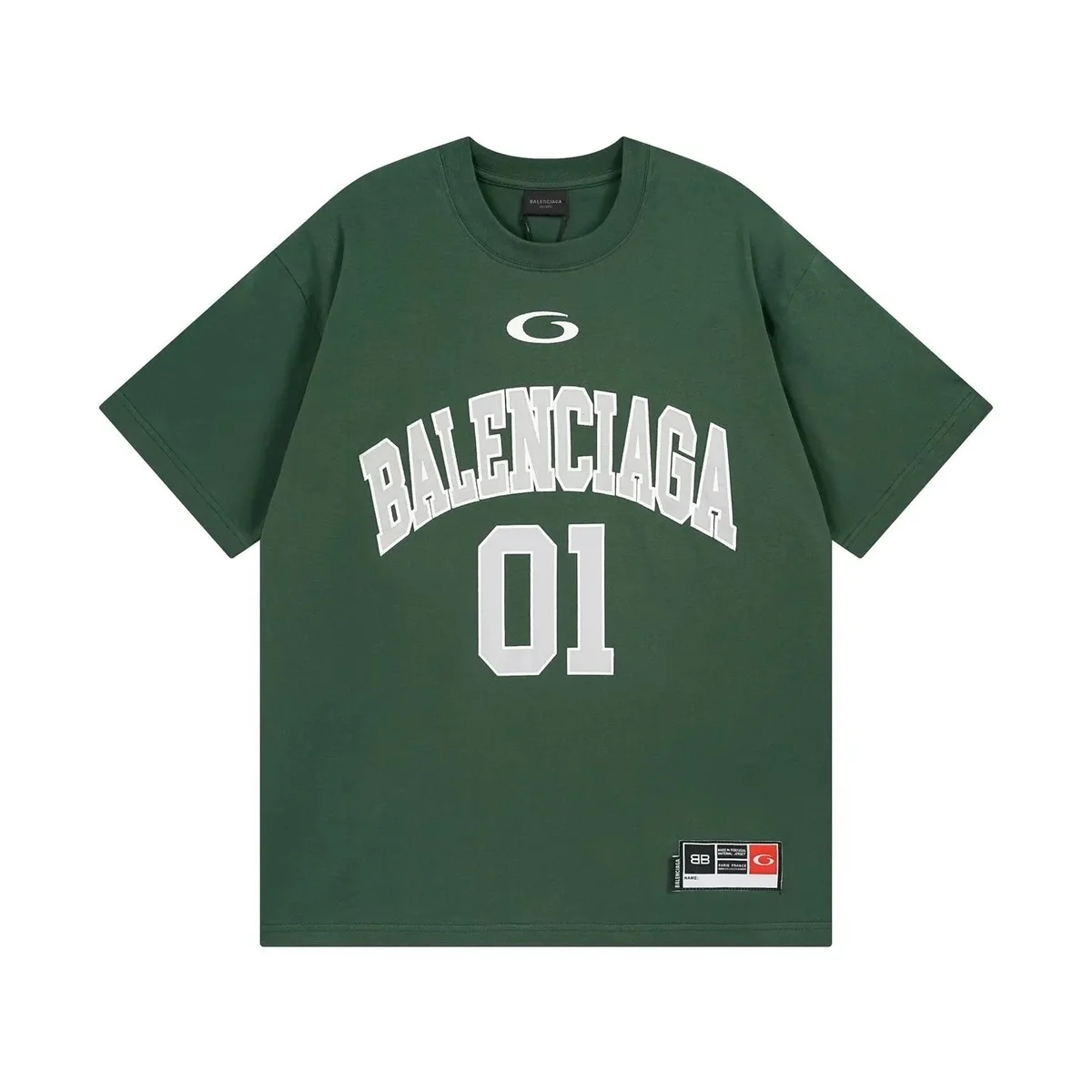Balenciaga College Logo T-Shirt Forest Green T-Shirt