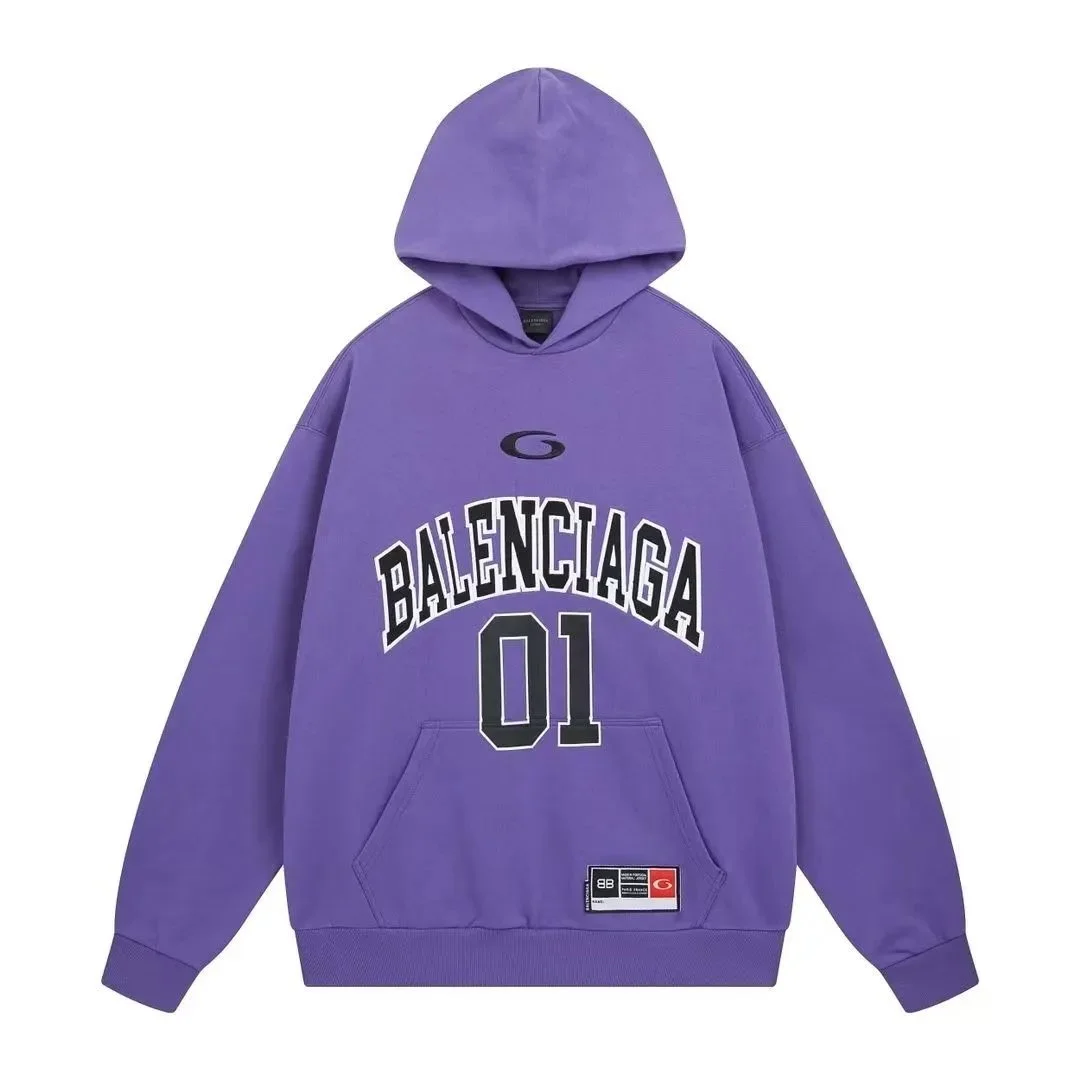 Balenciaga Purple 'BALENCIAGA 01' Hoodie