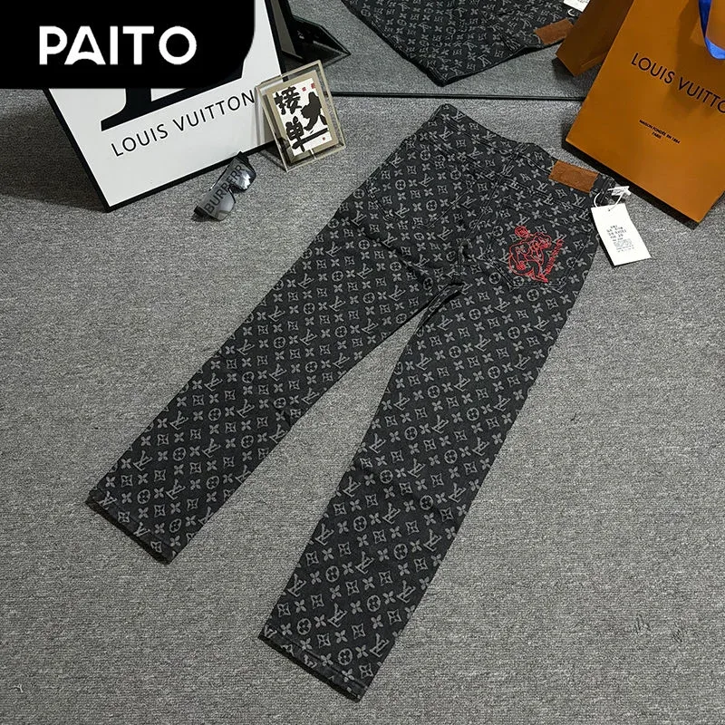Louis Vuitton Le Pliage Patterned Jeans Black