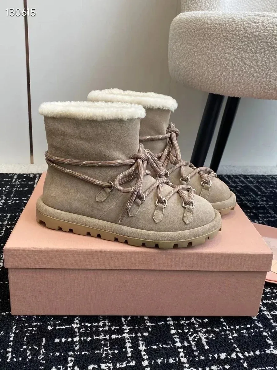 Miu Miu MIU MIU菜色籽 Lace-Up Boots