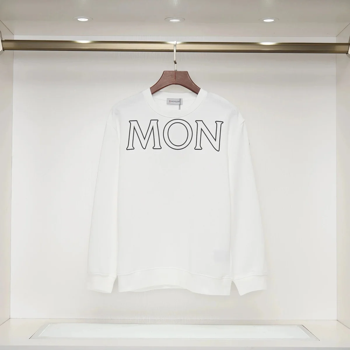 Moncler MON Logo White Sweatshirt