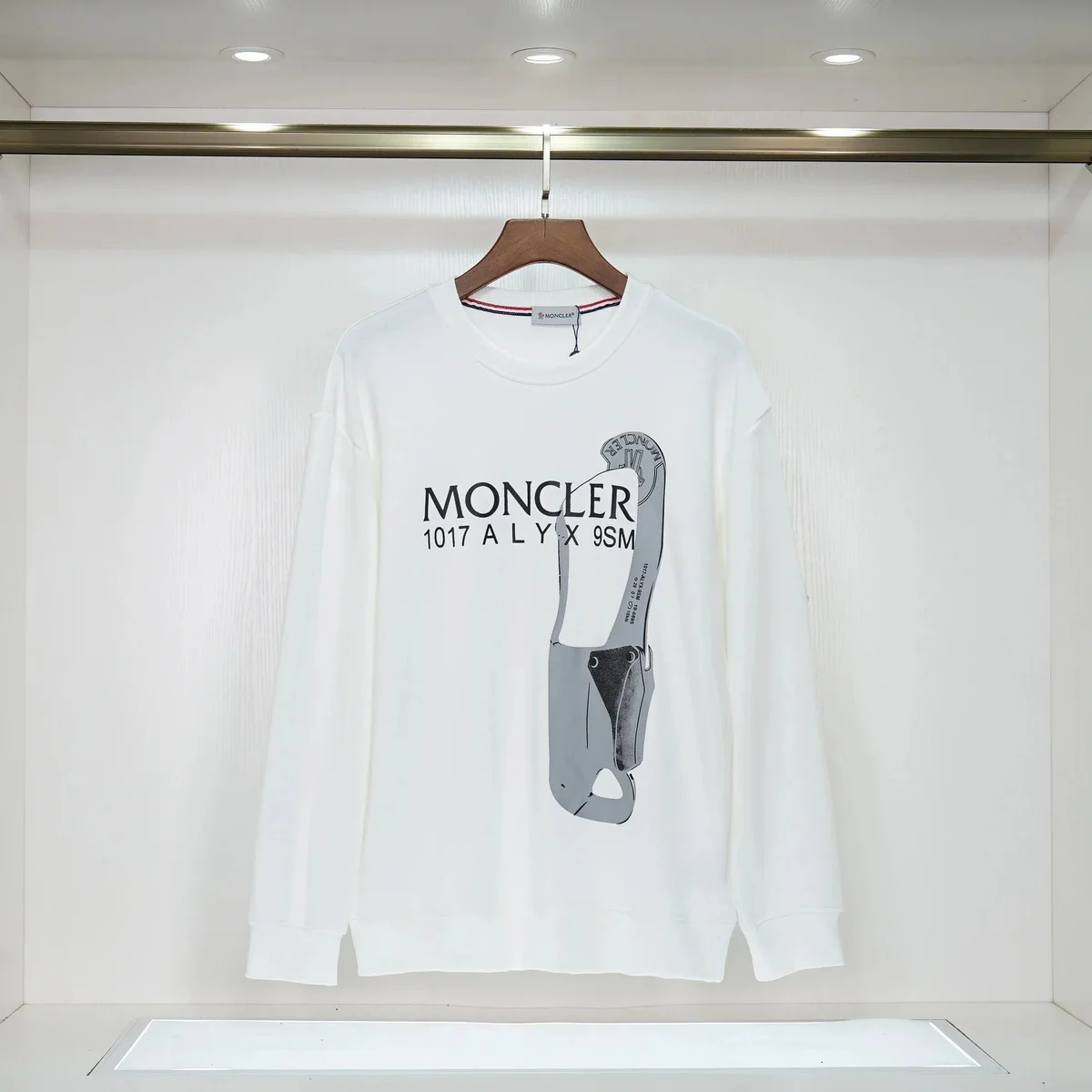 Moncler White '1017 A LY X 9SM' Graphic Sweatshirt