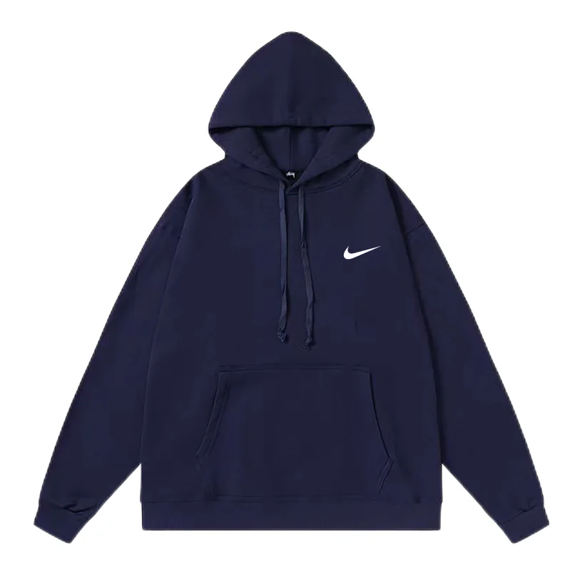Nike Hoodie Navy Solid Sweatshirt