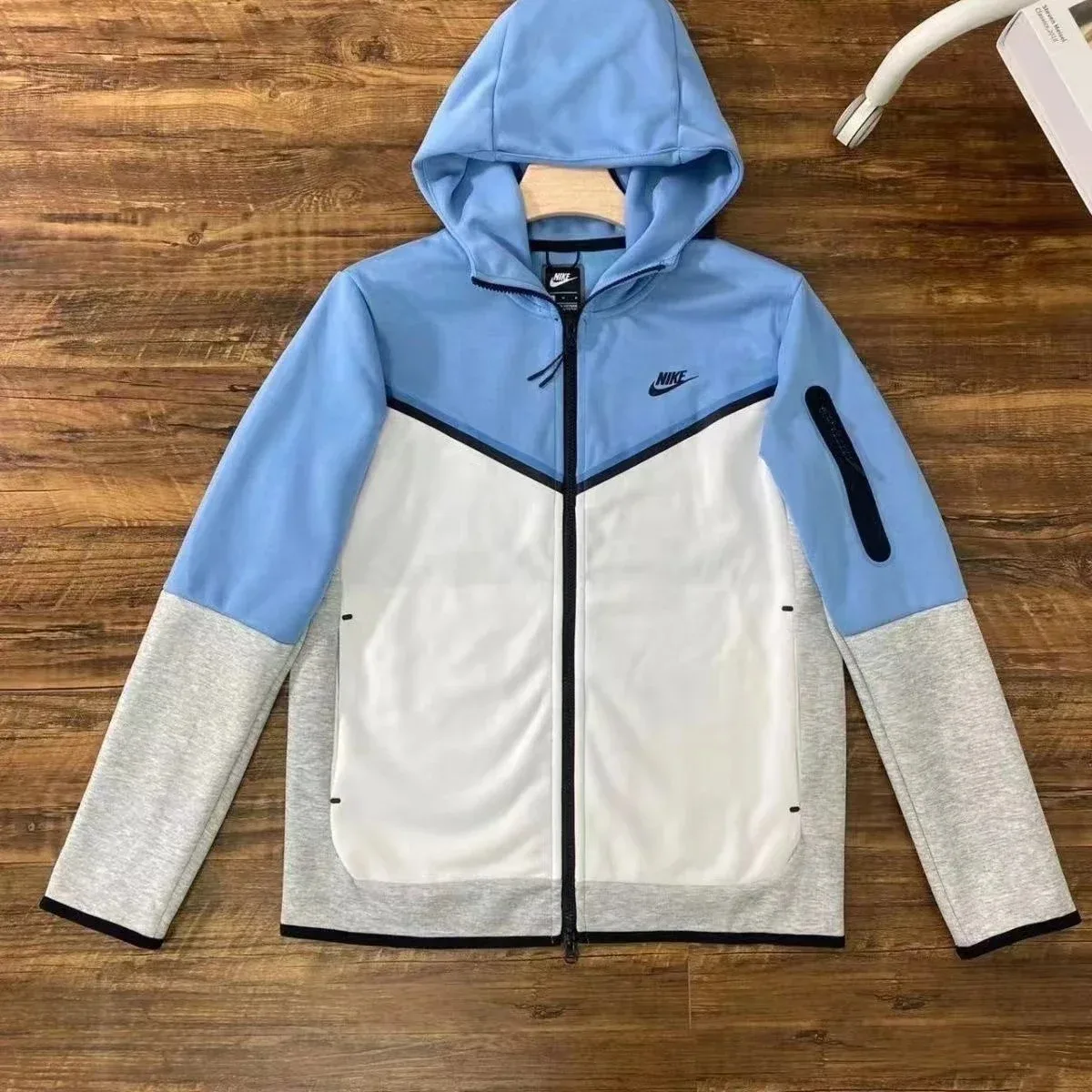Nike Tech Fleece Hoodie Light Blue/White Men's Jacket