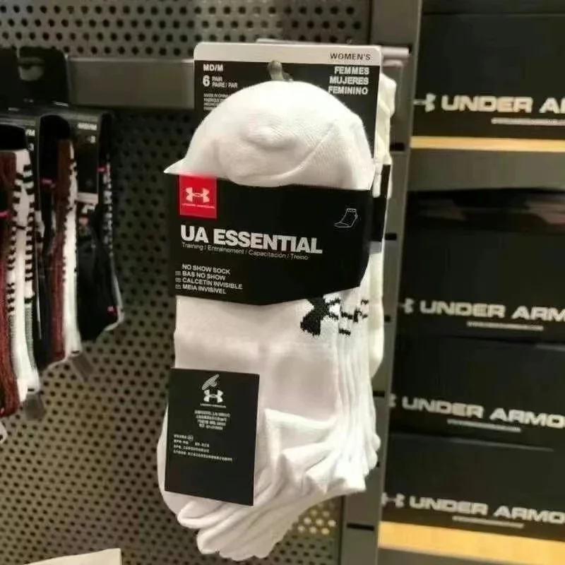 Under Armour UA Essential White No Show Socks